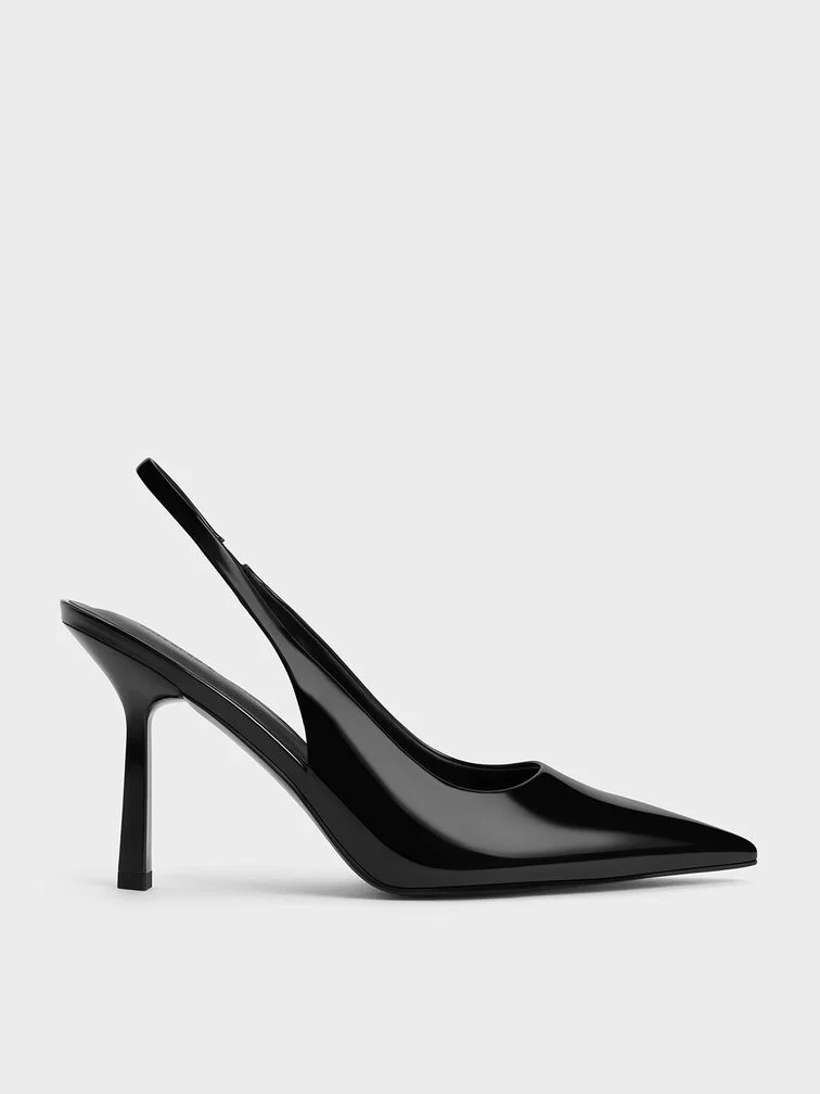 Charles &amp;amp; Keith, Patent Pointed-Toe Slingback Pumps
