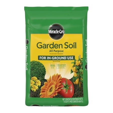 Miracle-Gro Garden Soil All Purpose, for In-Ground Use, 1.5 Cu. Ft.