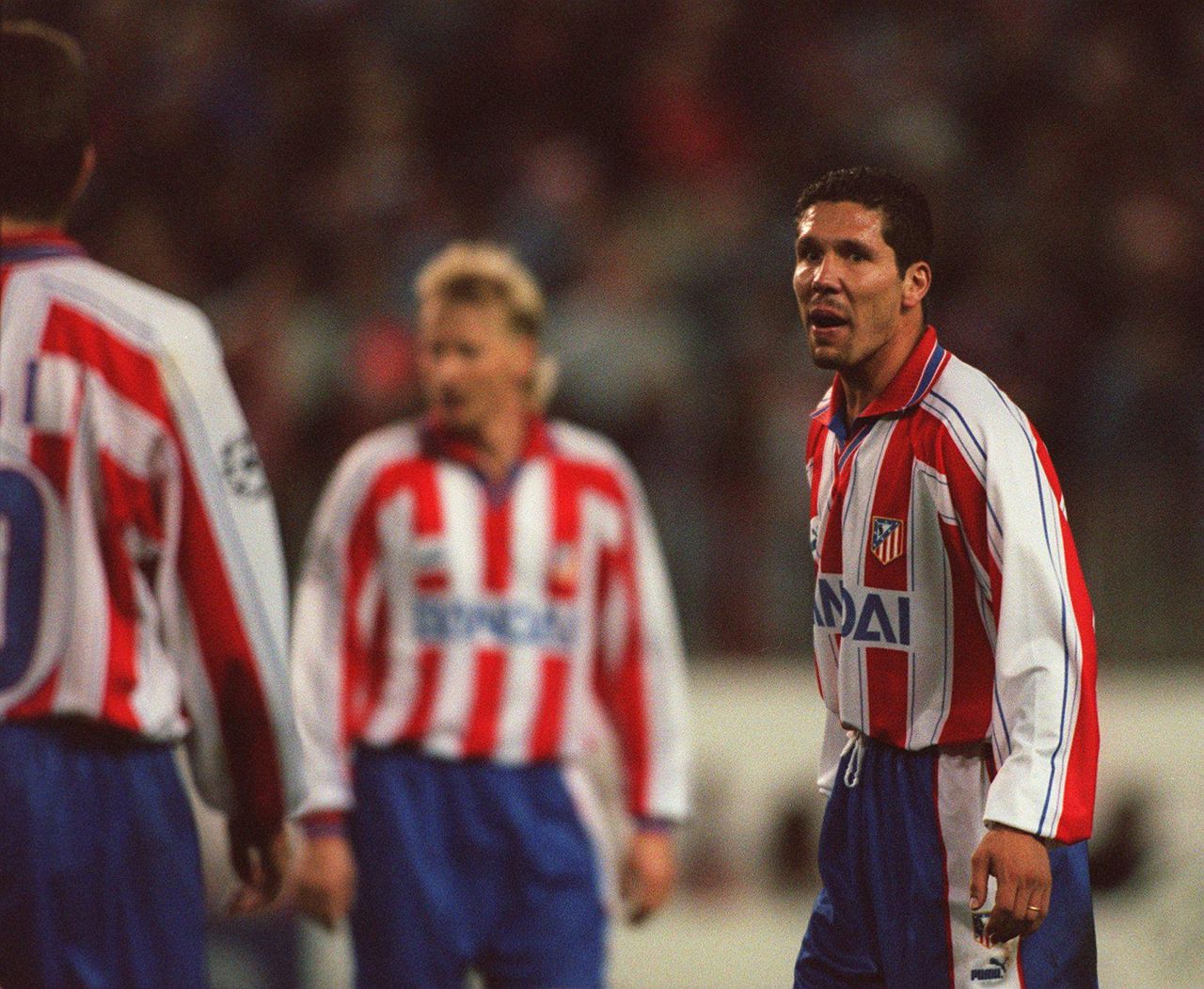 Diego Simeone in action for Atletico Madrid, 1996