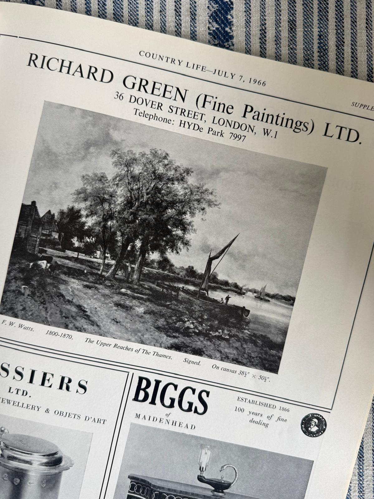 Pages from a Country Life in 1966, showing some vintage adverts