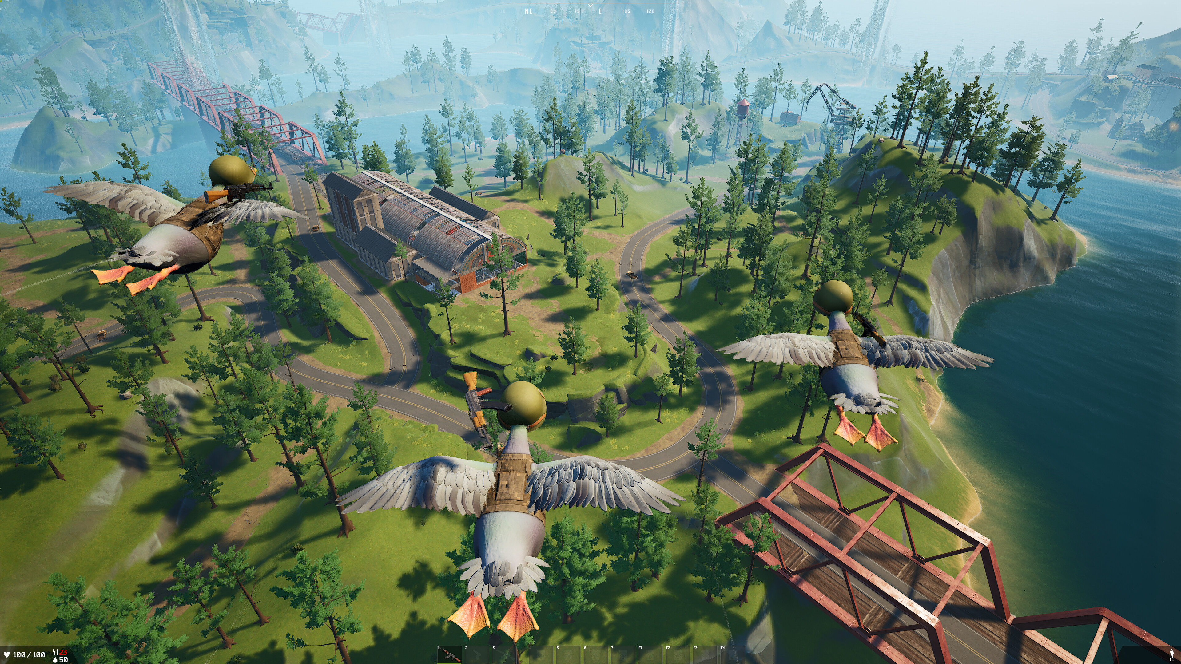  New multiplayer survival game features crafting, base building, automatic weapons and flying. The twist? Everyone plays as a bunch of ducks 