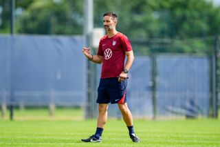 USA 2024 Olympics squad Head coach Marko Mitrovic during USMNT U23 training on July 11, 2024 in Bordeaux, France. (Photo by Andrea Vilchez/ISI/Getty Images)