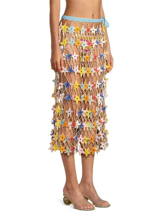 Star Crocheted Convertible Maxi Skirt