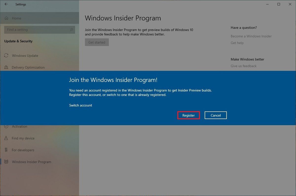 How to enroll PC into the Windows Insider Program with the May 2019