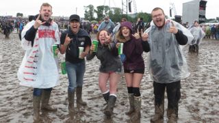 Fans are having a ball at Download 2016 despite the mud and rain