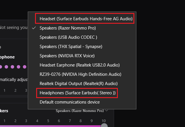 Surface Earbuds Bluetooth Weird