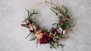 A decorative floral wreath