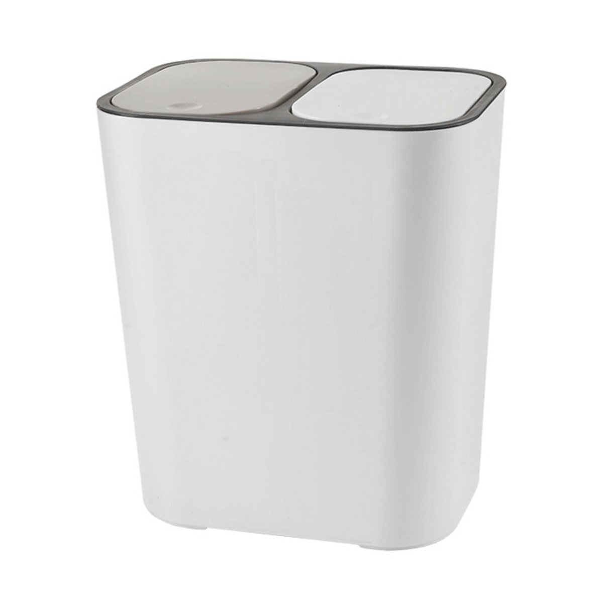 Living and Home Double Recycling Bin 15l - White