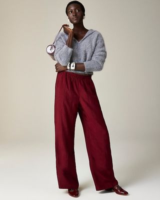 Stratus Pant in Textured Satin