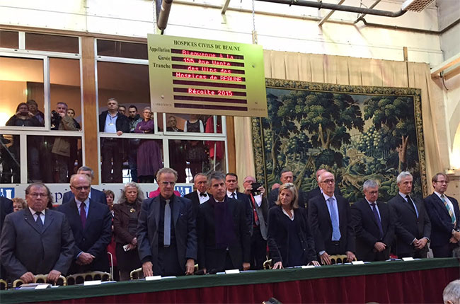One minute silence, Hospices de Beaune 2015