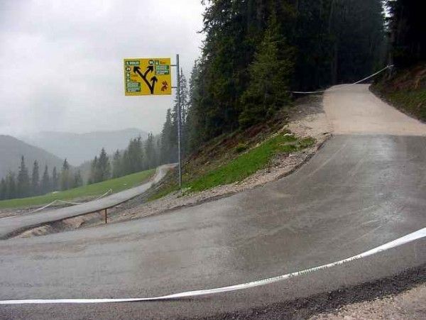The surface on this hairpin looks better than it did, but it will still be very difficult in the wet