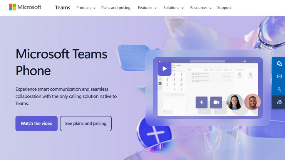 Microsoft Teams Phone website screenshot (January 2026).