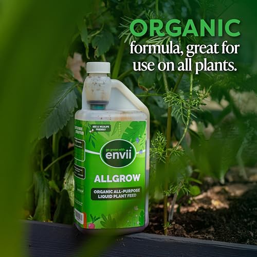Envii Allgrow, Organic Multipurpose Fertiliser Plant Feed, Liquid Outdoor Plant Food, Perfect for Flowers &amp;amp; Plants - 1 Litre Makes 330 Litres