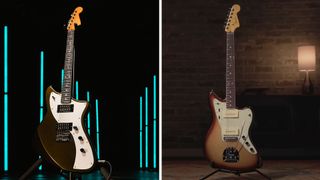 Fender American Ultra II Meteora (left) and the American Ultra Jazzmaster