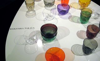 Marjukka Takala glassware on show at Design Forum Finland