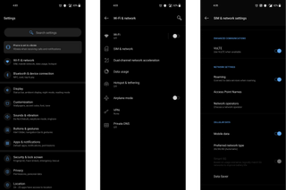 Enabling VoLTE on the OnePlus 8 screenshots