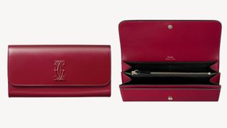 cartier double c leather wallet for women