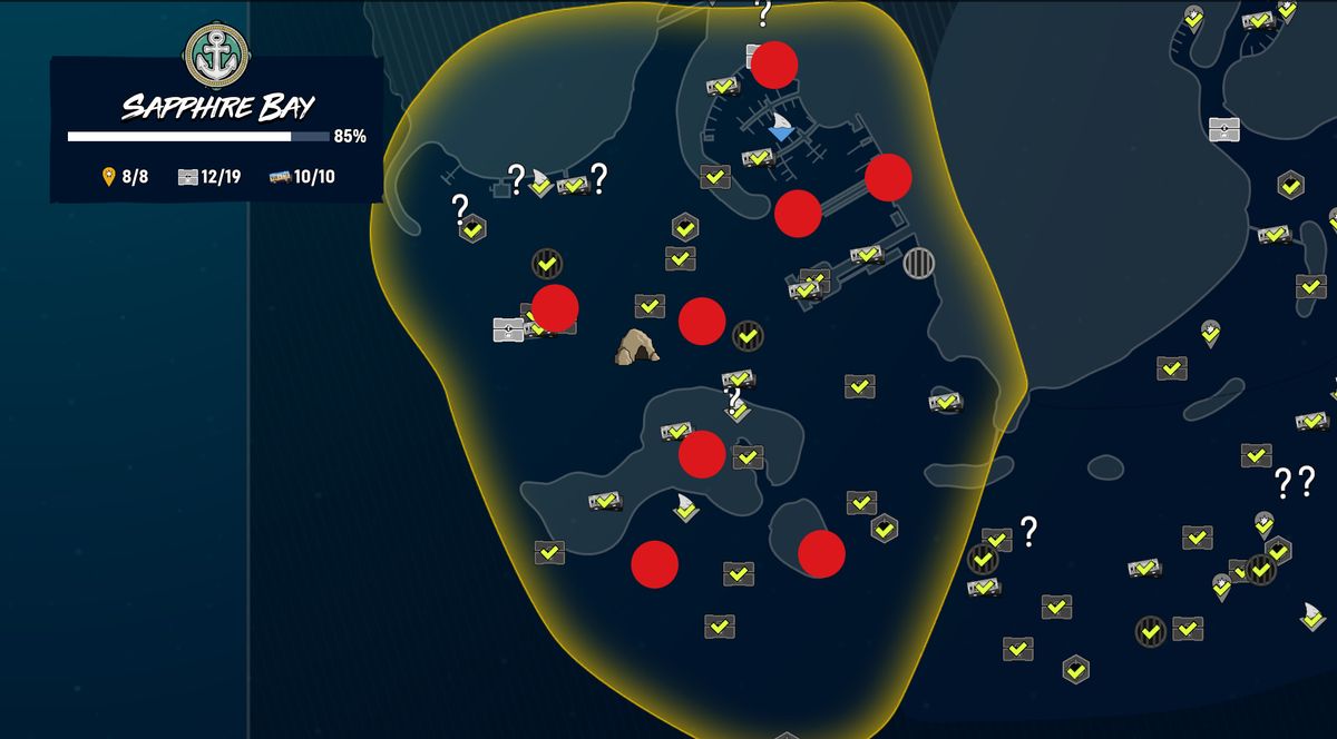 Maneater landmarks map How to get the complete shadow set evolution for your shark PC Gamer