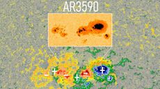 A giant sunspot on the sun
