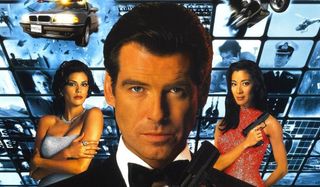 Tomorrow Never Dies Pierce Brosnan flanked by Teri Hatcher and Michelle Yeoh