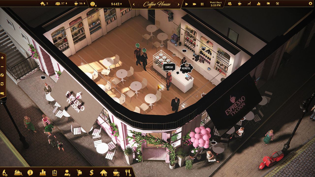 Espresso Tycoon coffee shop sim