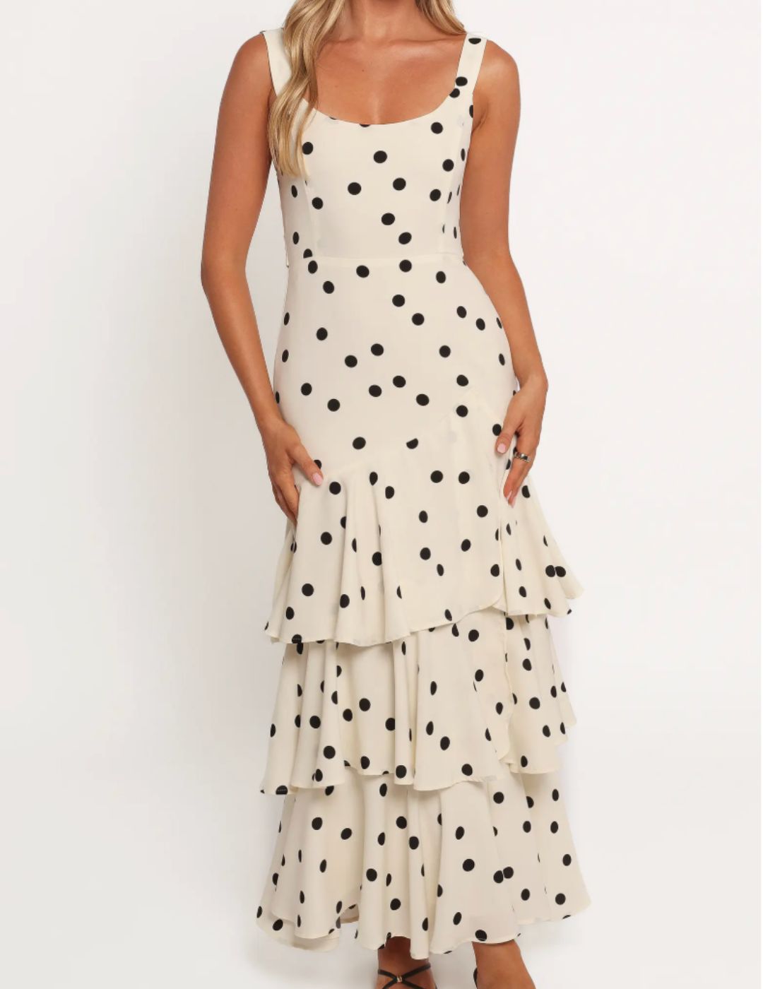 Petal & Pup, Mabel Polka Dot Tiered Maxi Sundress