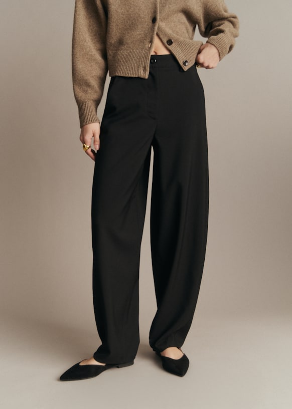 Yvan Trousers - Black - Wool - S&amp;eacute;zane