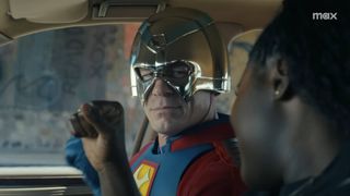 John Cena as Peacemaker and Danielle Brooks as Leota Adebayo in Peacemaker season 2.