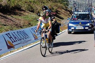 Marchante away solo in the 2007 Vuelta Stage Five