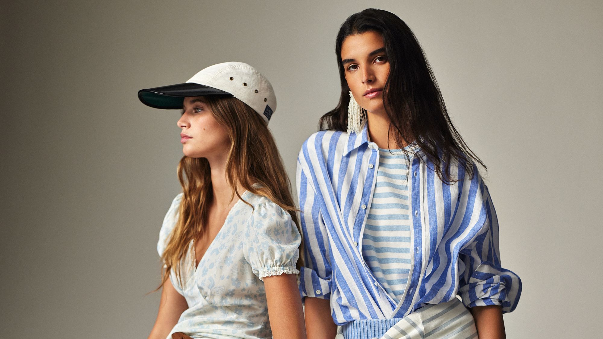 two ralph lauren models wearing the summer collection