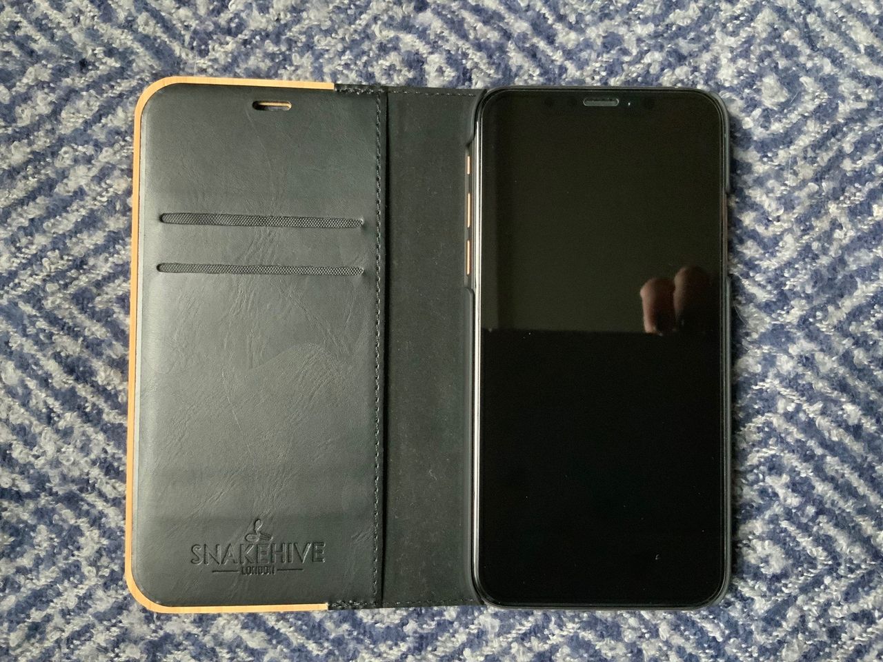Snakehive Wood Wallet iPhone Case