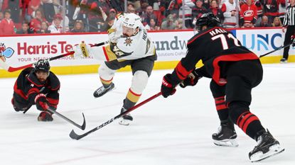The Vegas Golden Knights' Tomas Hertl scoring the winner in Game 1 of the 2026 Stanley Cup Finals
