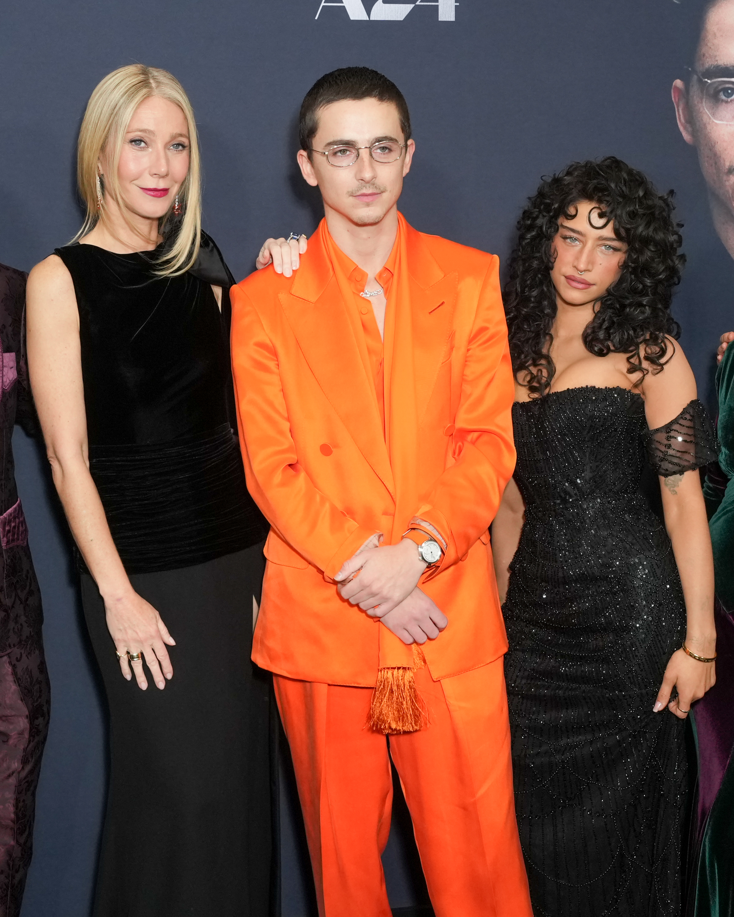 Gwyneth Paltrow, Timoth&amp;eacute;e Chalamet and Odessa A'zion at A24's 'Marty Supreme'; New York Premiere on December 16, 2025 in New York, New York.