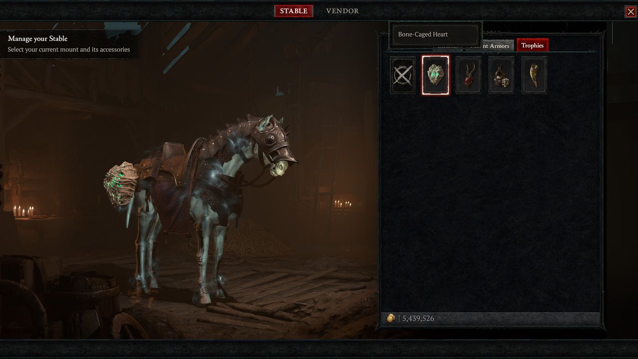 Diablo 4 mount trophy for Wandering Dead