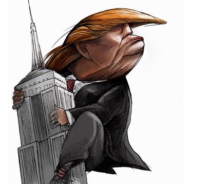 Political Cartoon World Trump Iowa Caucuses 2016