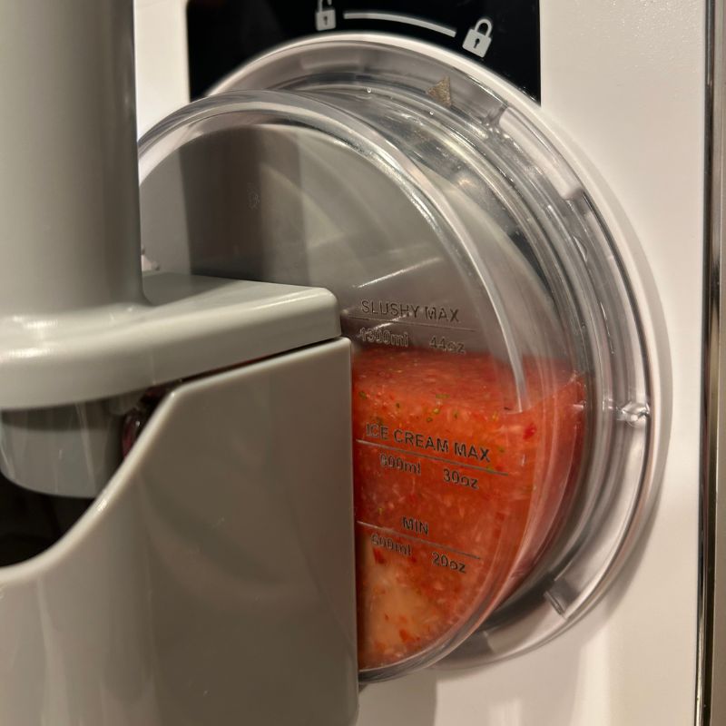 Cuisinart Frost Fusion Ice Cream Maker with frose in its drum