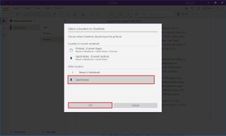 OneNote save web page from Edge