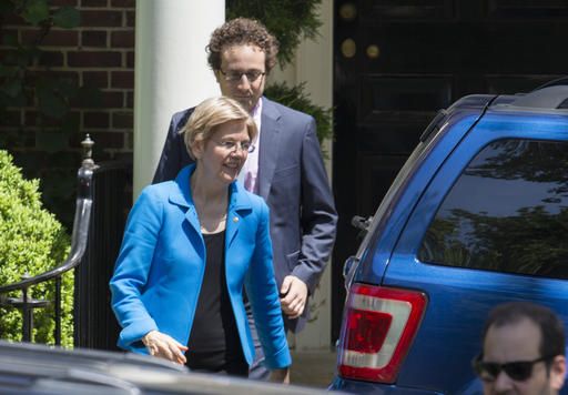 Sen. Elizabeth Warren after meeting with Hillary Clinton