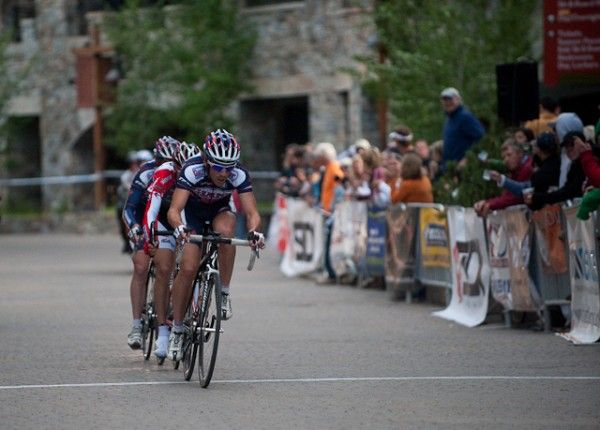 The three riders stayed away for much of the final race.