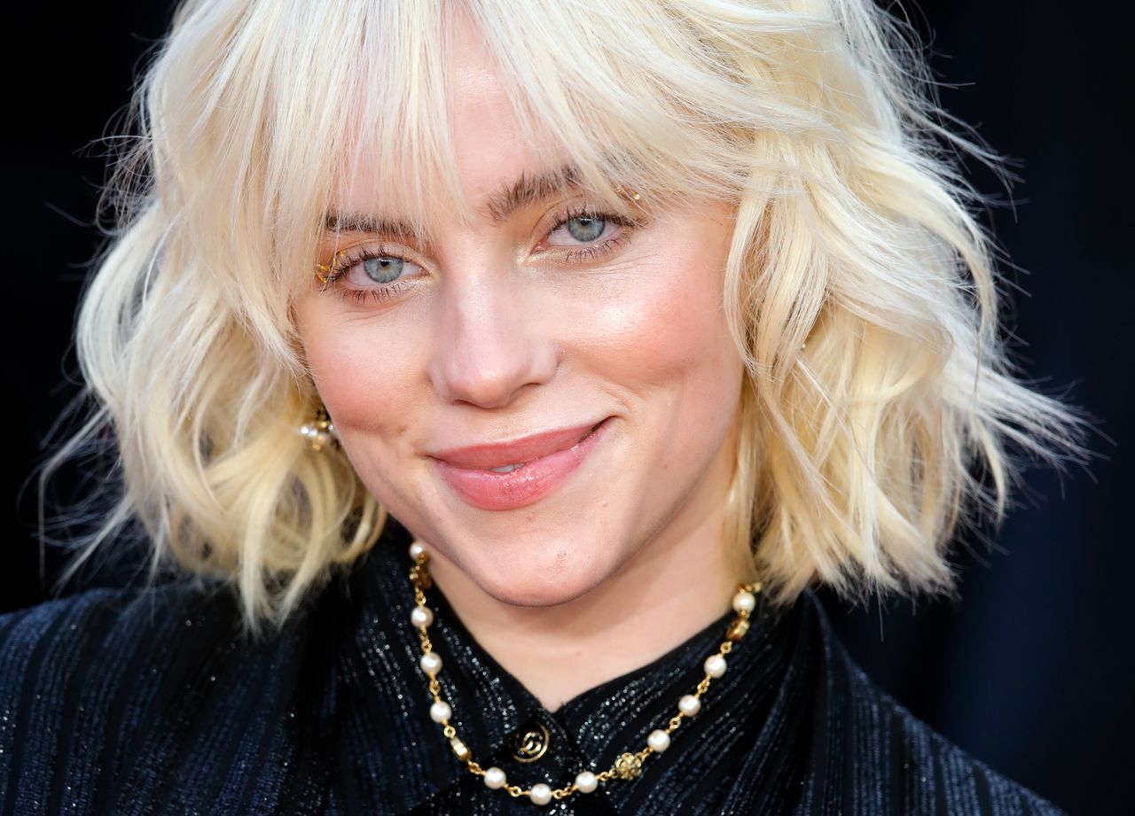 Billie Eilish attends the &quot;No Time To Die&quot; World Premiere at the Royal Albert Hall on September 28, 2021 in London, England