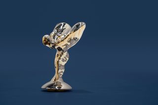 Spirit of Ecstasy in solid silver with 18-carat gold plate