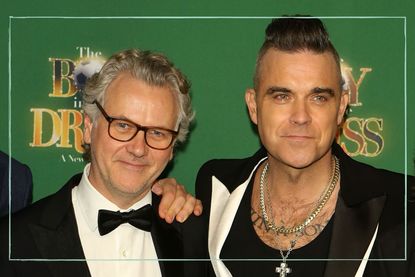 Guy Chambers and Robbie Williams pictured at a red carpet event