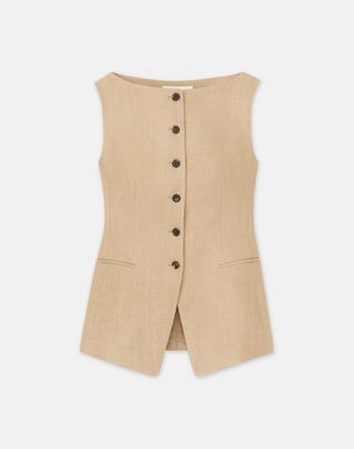 Linen Cutaway Vest