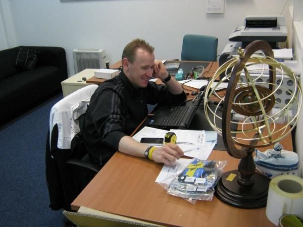 Service Course manager Ken Ilegems is hard at work