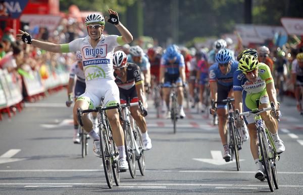 John Degenkolb (Argos-Shimano) wins stage number five of the 2012 Vuelta
