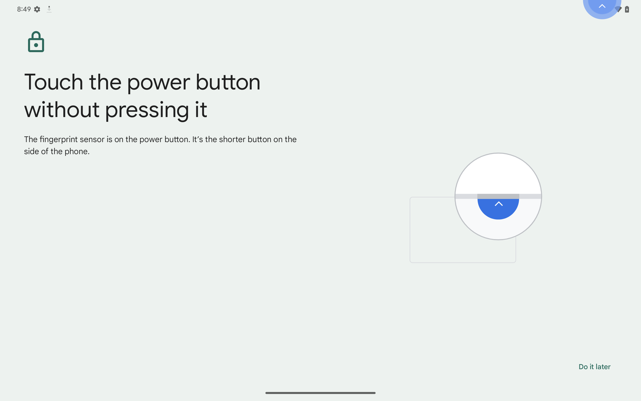 Set up fingerprint on Pixel Tablet