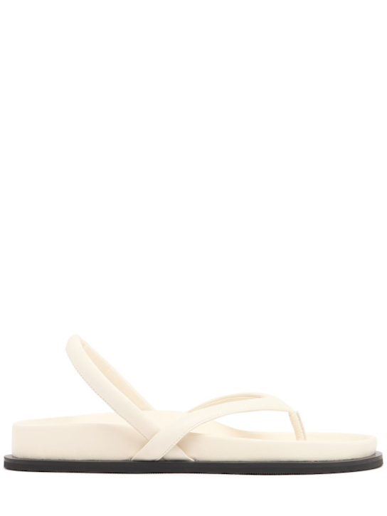 20mm Leather Slingback Thong Sandals - St. Agni - Women - White - 35 Eu