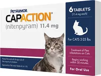 PetArmor CAPACTION (nitenpyram) Oral Flea Treatment for Cats 11.4mg
RRP: $28.99 | Now: $24.99 (6 tablets) | Save: $4.00 (14%)