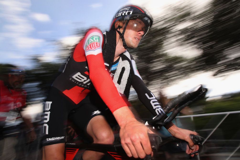 BMC's Tejay van Garderen cools down after winning stage 4 of the 2018 Tour of California