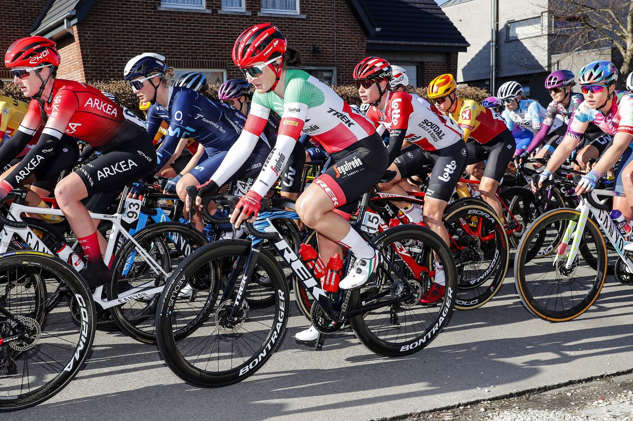 Omloop Het Nieuwsblad Women 2022 - 14th Edition - Gent - Ninove 129,1 km - 26/02/2022 - Elisa Longo Borghini (ITA - Trek - Segafredo) - photo Gomez/SprintCyclingAgency&Acirc;&copy;2022